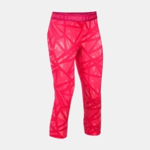 Under Armor Girls Heatgear Armour Printed Capris